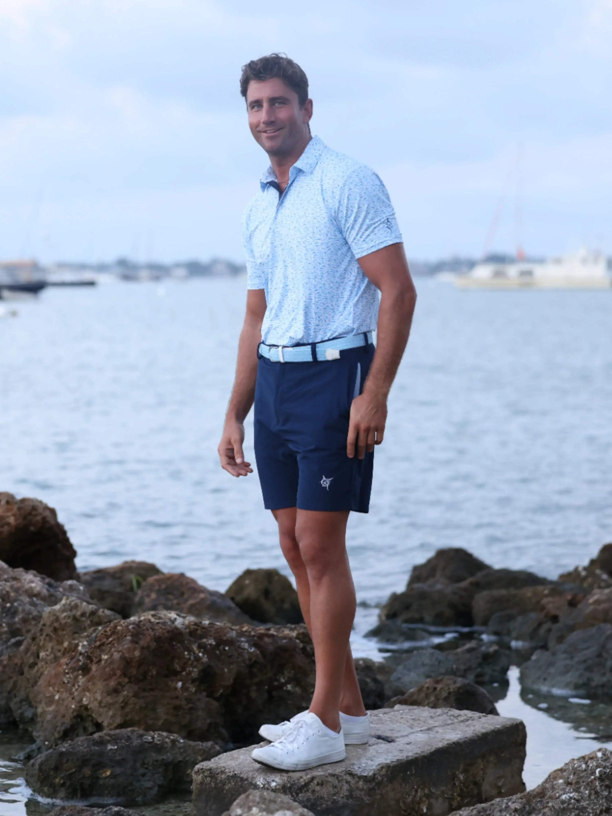 Predator Print Polo - White Water Life - Flyclothing LLC
