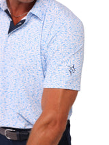 Predator Print Polo - White Water Life - Flyclothing LLC