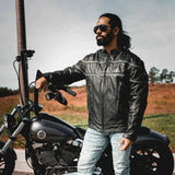 Viper - Men's Premium Leather Motorcycle Jacket - Unik Just for Bikers - Flyclothing LLC