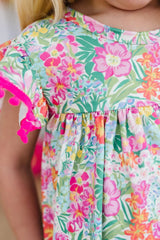 Preppy Petals Pom Pom Dress - Mila & Rose ® - Flyclothing LLC