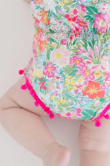Preppy Petals Pom Pom Romper - Mila & Rose ® - Flyclothing LLC