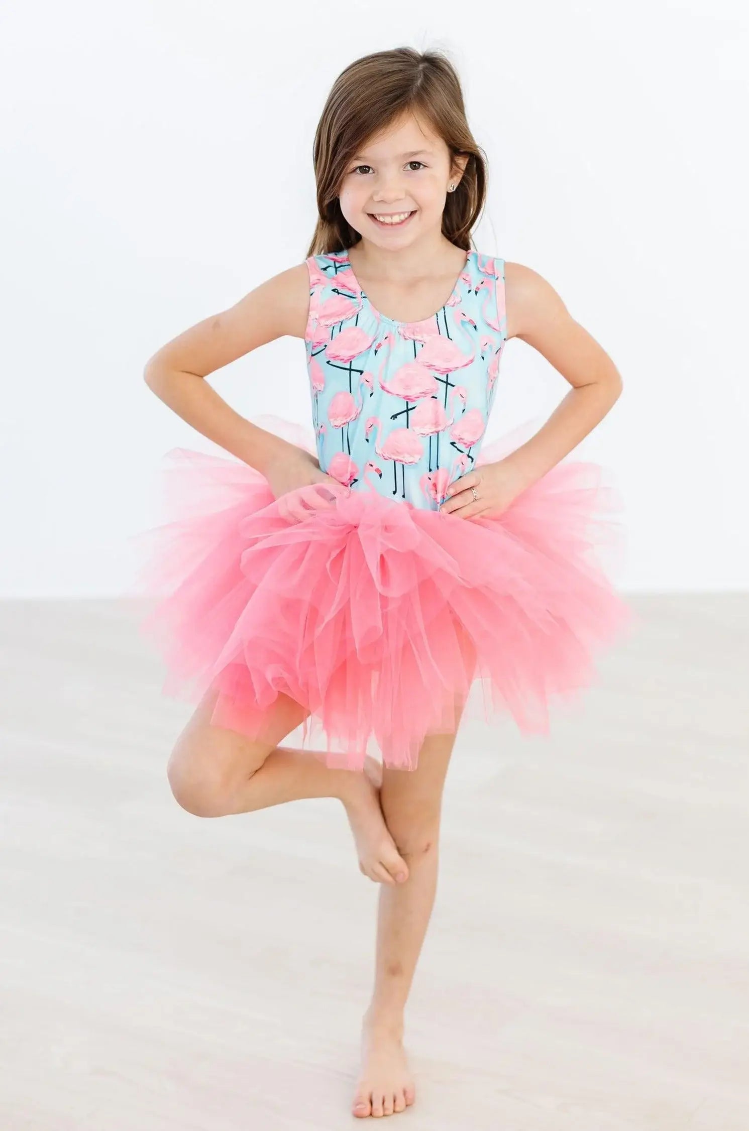 Pretty in Pink Flamingos Tank Tutu Leotard - Mila & Rose ® - Flyclothing LLC