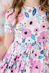 Pretty in Purple S/S Pocket Twirl Dress - Mila & Rose ® - Flyclothing LLC