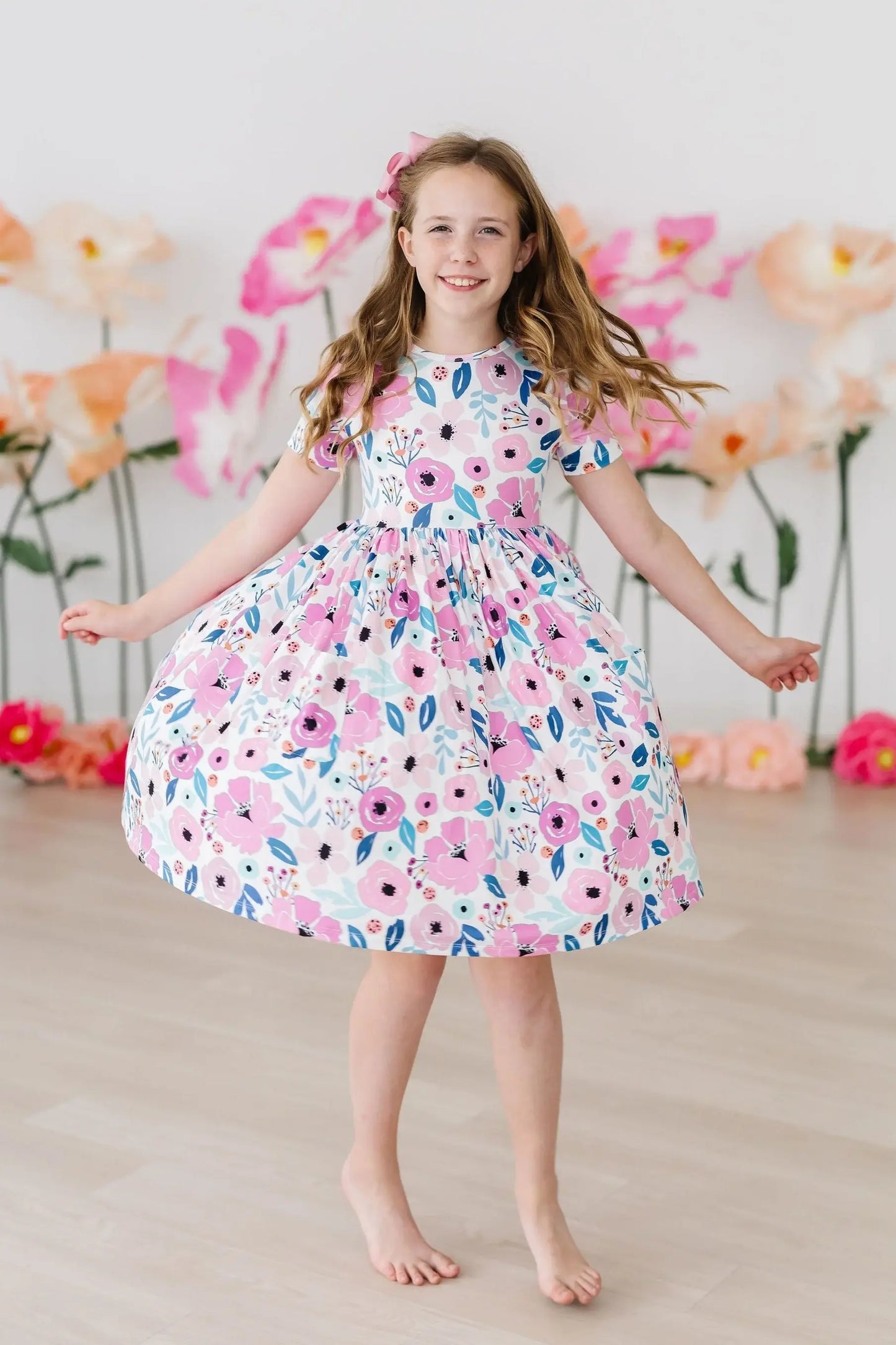 Pretty in Purple S/S Pocket Twirl Dress - Mila & Rose ® - Flyclothing LLC