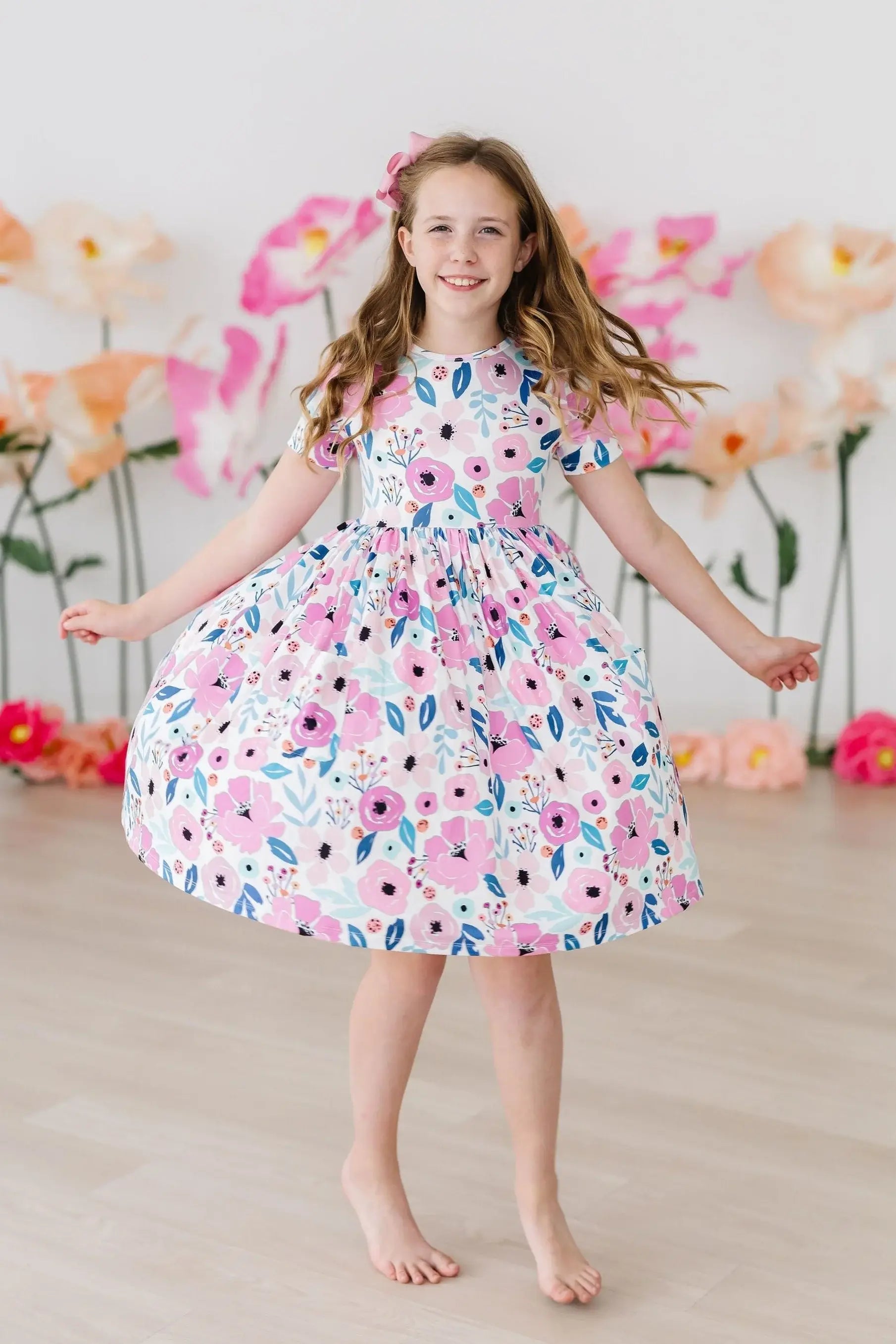 Pretty in Purple S/S Pocket Twirl Dress - Mila & Rose ® - Flyclothing LLC