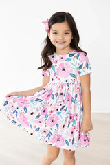 Pretty in Purple S/S Pocket Twirl Dress - Mila & Rose ® - Flyclothing LLC