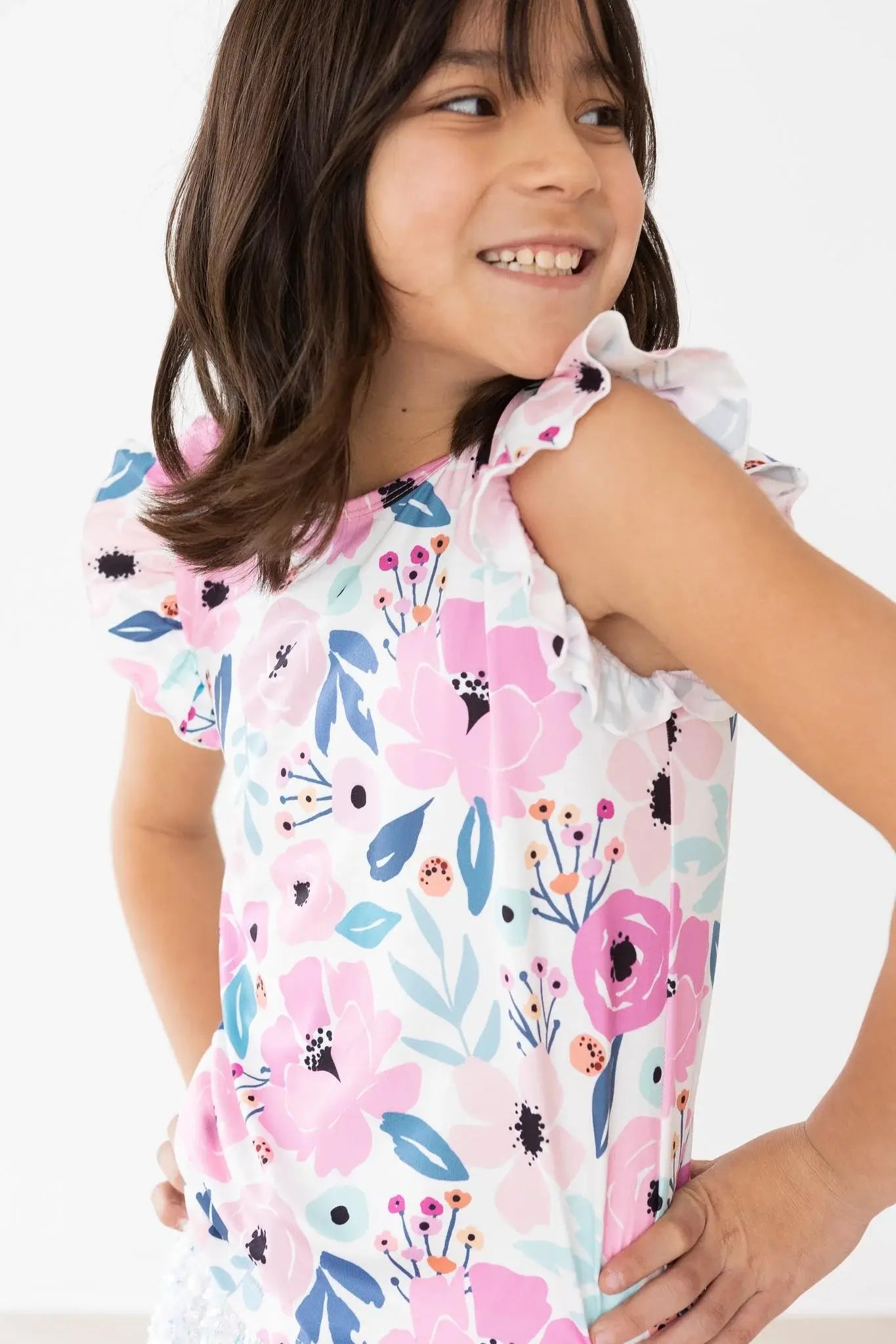 Pretty in Purple S/S Ruffle Tee - Mila & Rose ® - Flyclothing LLC