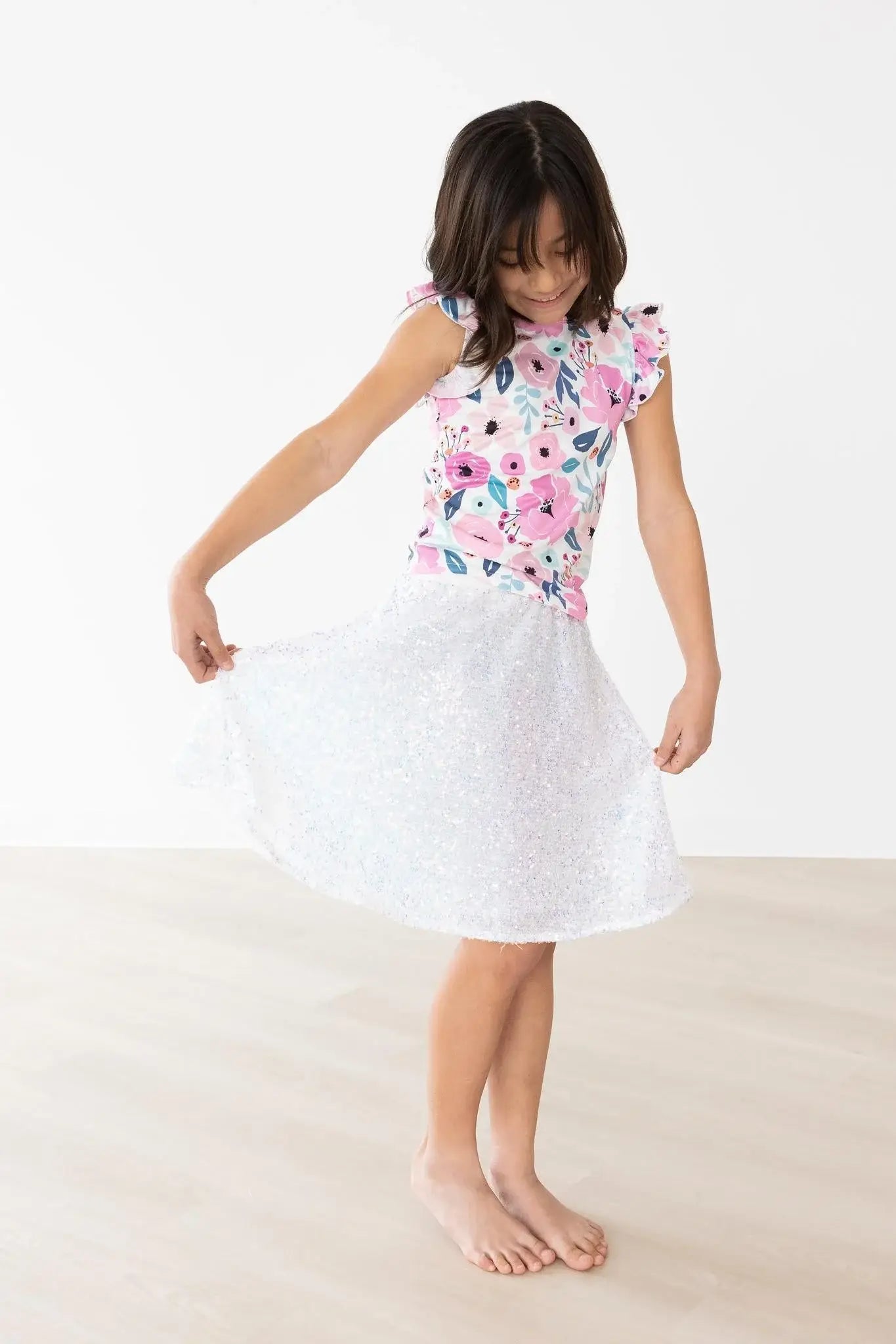 Pretty in Purple S/S Ruffle Tee - Mila & Rose ® - Flyclothing LLC