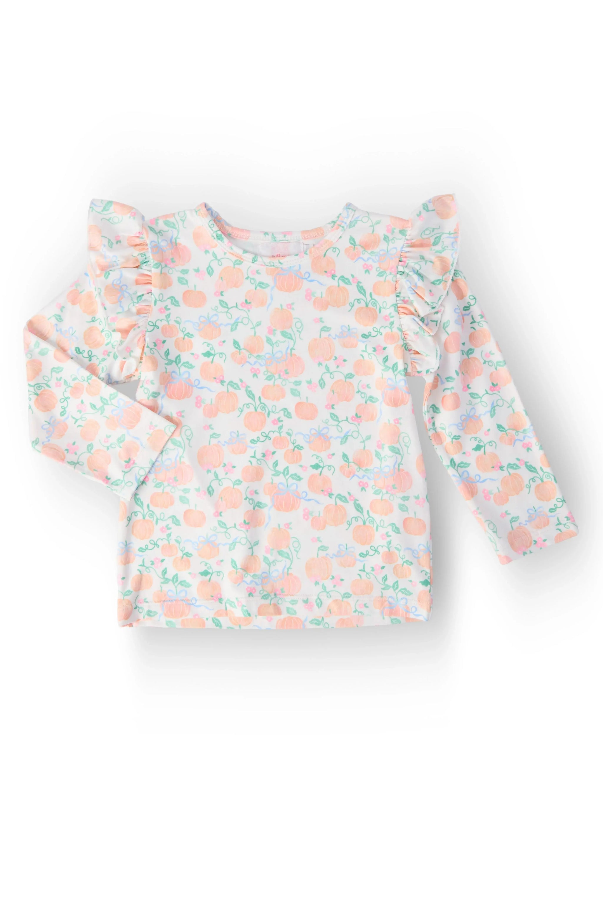 Pretty Pumpkins L/S Ruffle Tee - Mila & Rose ® - Flyclothing LLC