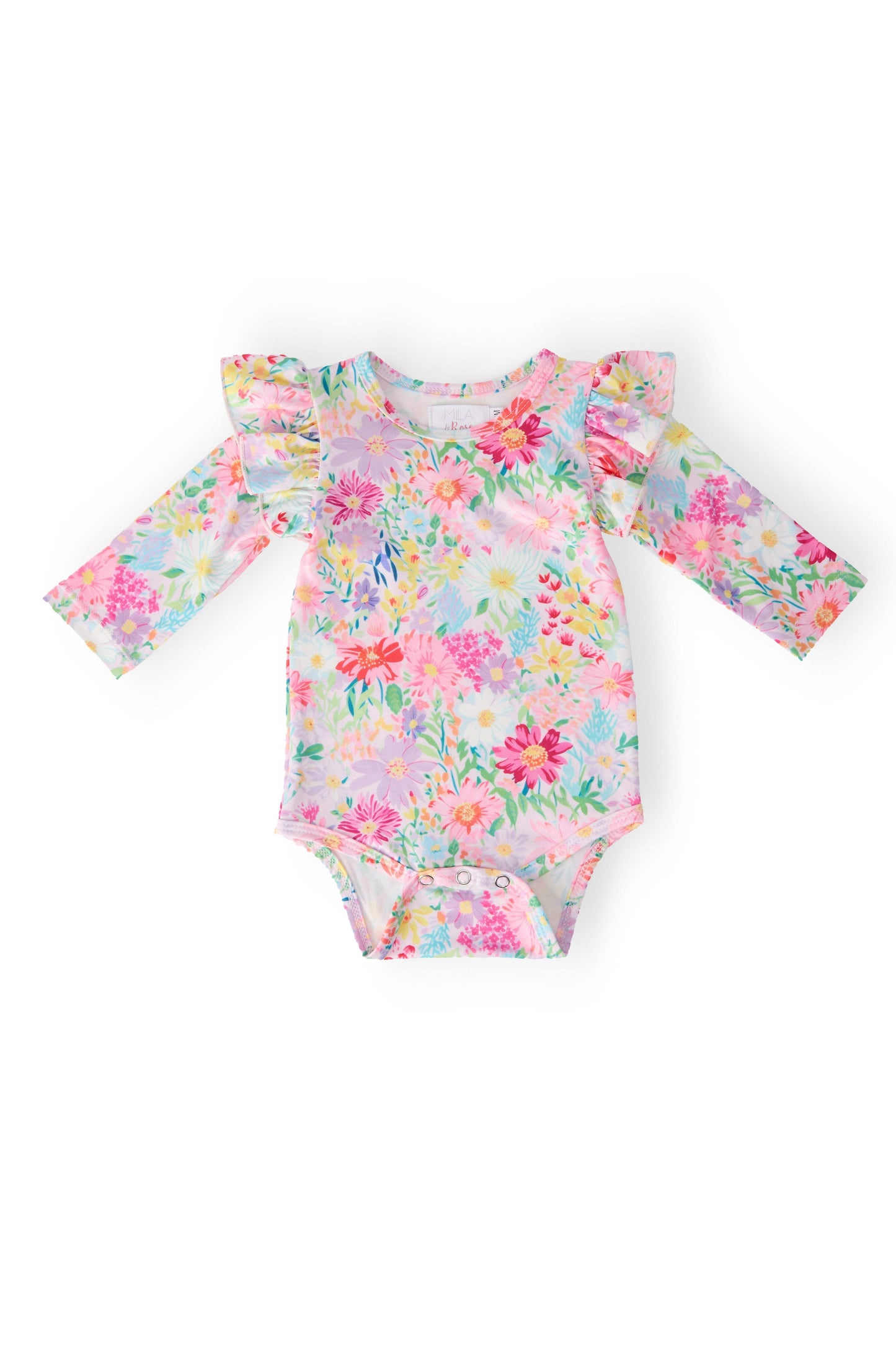 Field of Flowers L/S Flutter Bodysuit - Mila & Rose ® - Flyclothing LLC