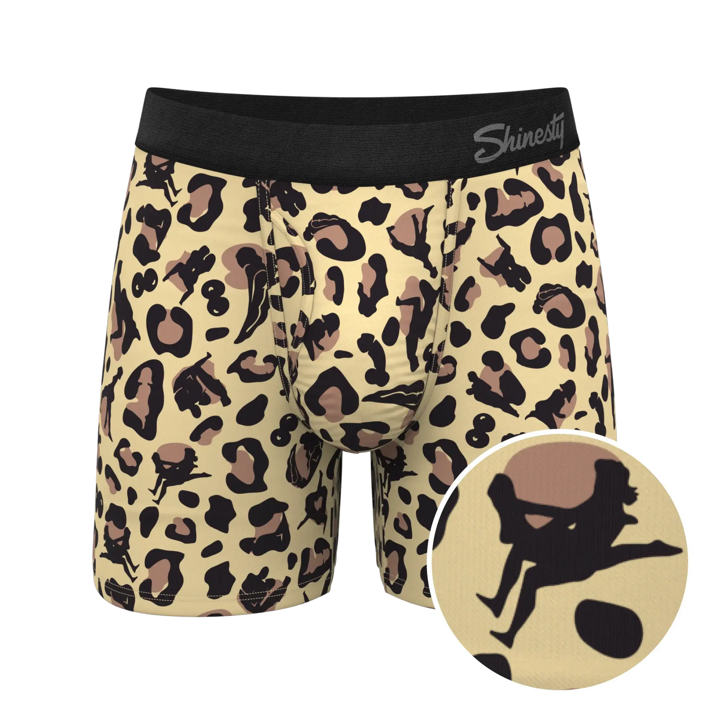 The Primal Passion | Naughty Cheetah Print Ball Hammock® Pouch Underwear With Fly - Shinesty - Flyclothing LLC
