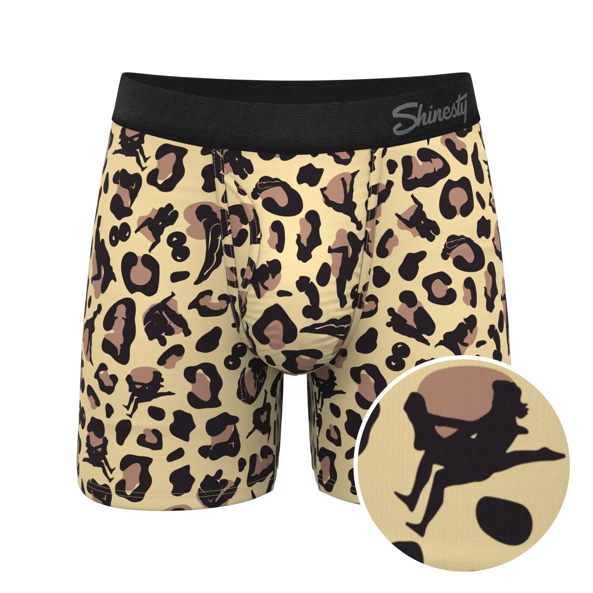 The Primal Passion | Naughty Cheetah Print Ball Hammock® Pouch Underwear With Fly - Shinesty - Flyclothing LLC