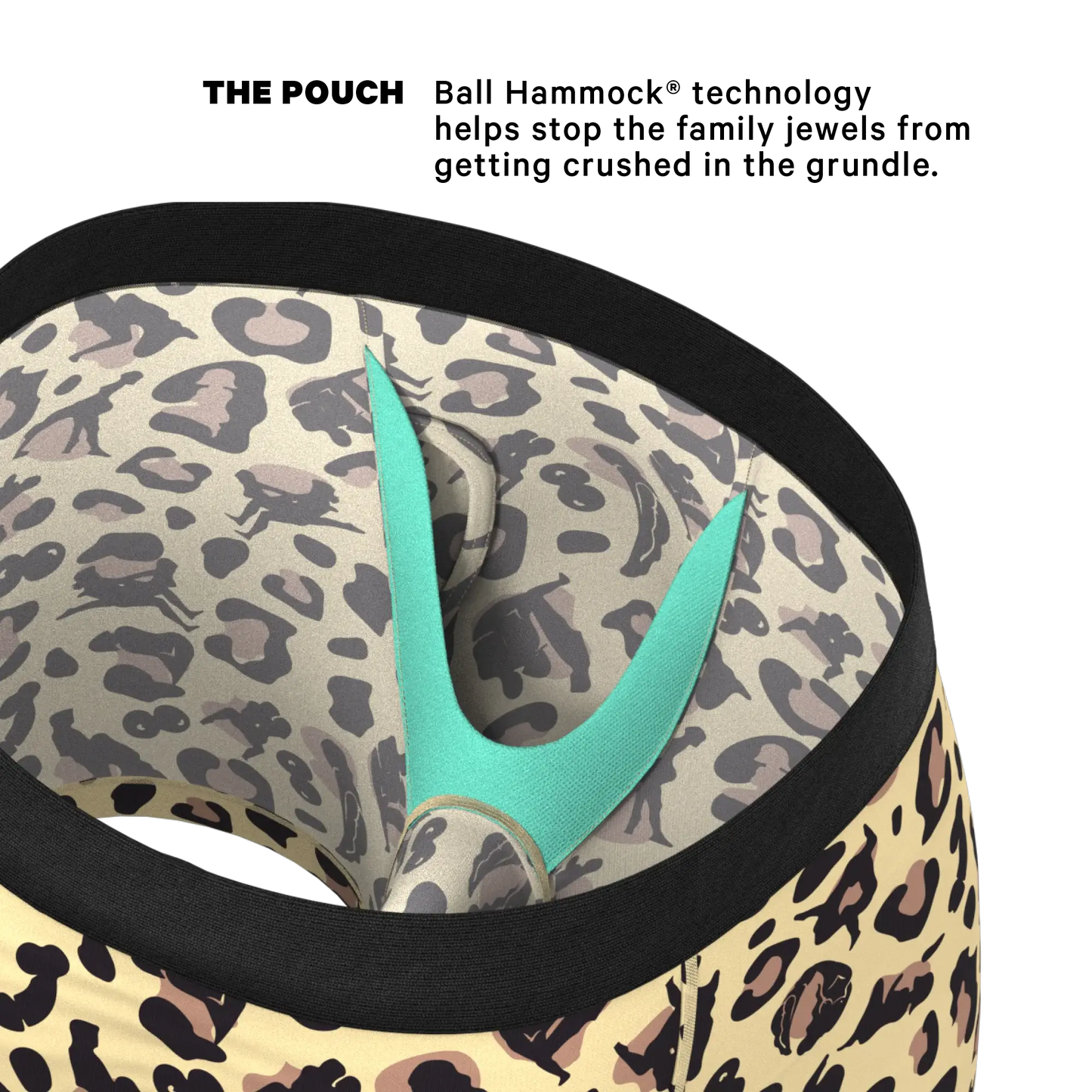 The Primal Passion | Naughty Cheetah Print Ball Hammock® Pouch Underwear With Fly - Shinesty - Flyclothing LLC