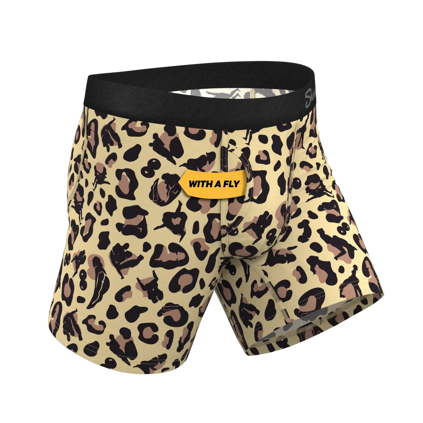 The Primal Passion | Naughty Cheetah Print Ball Hammock® Pouch Underwear With Fly - Shinesty - Flyclothing LLC