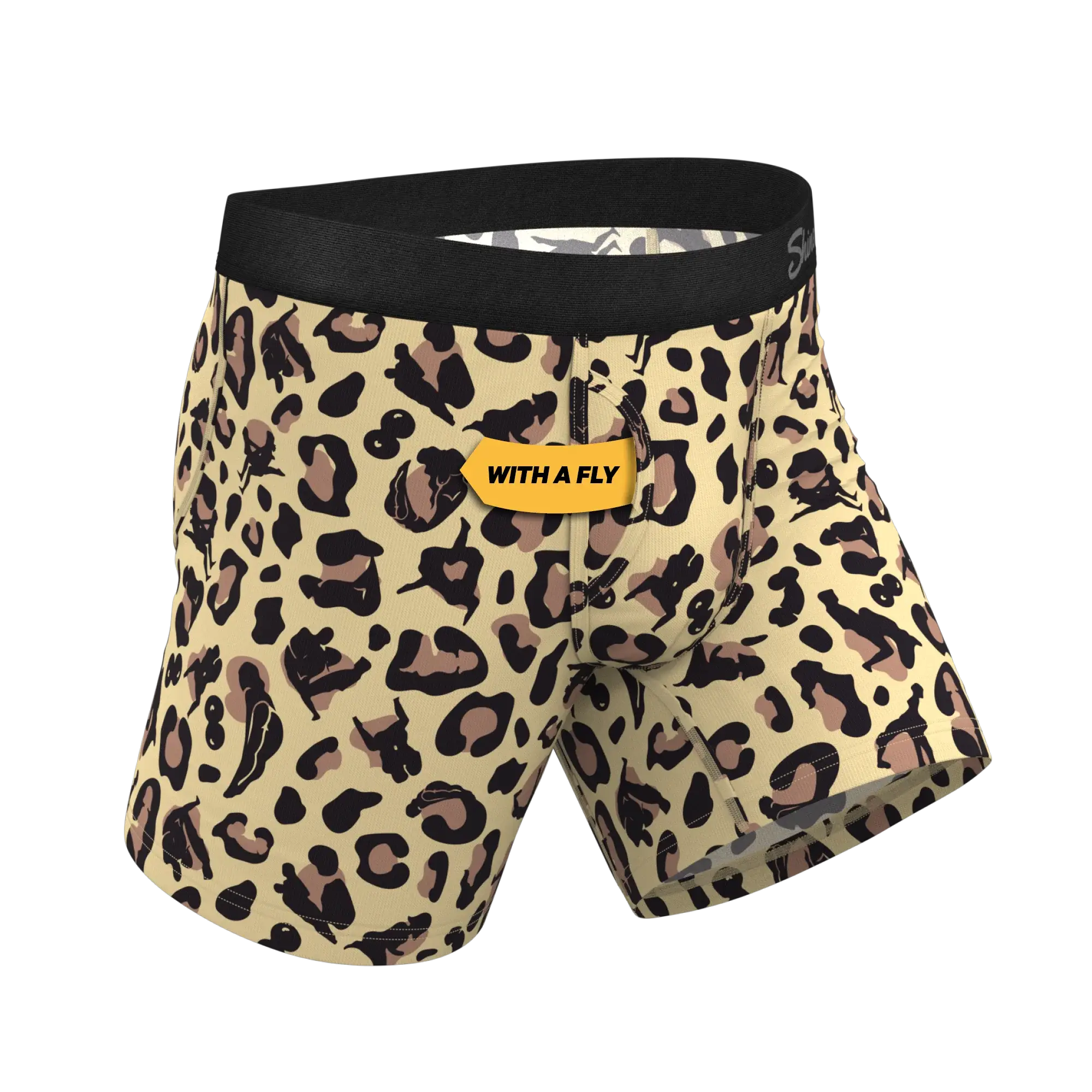 The Primal Passion | Naughty Cheetah Print Ball Hammock® Pouch Underwear With Fly - Shinesty - Flyclothing LLC