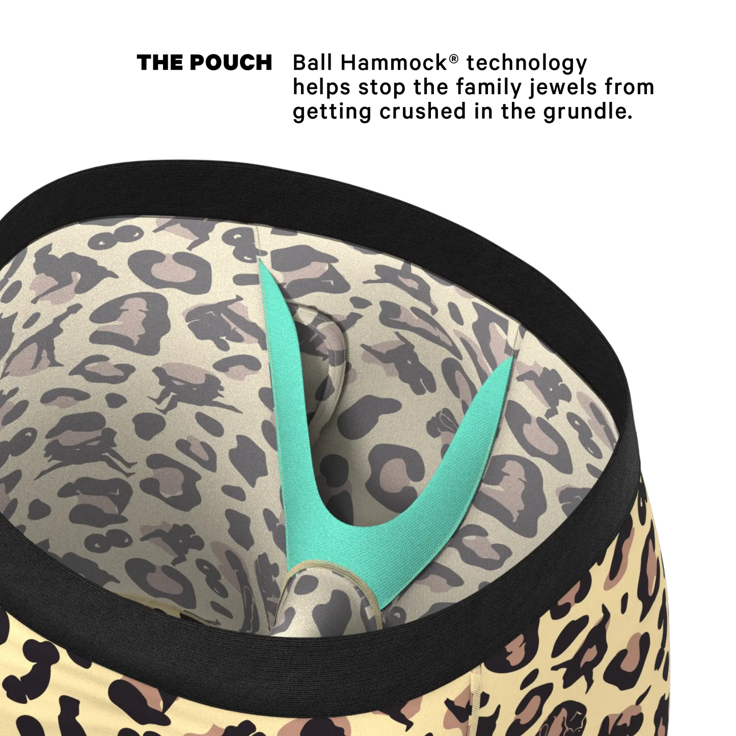 The Primal Passion | Naughty Cheetah Print Long Leg Ball Hammock® Pouch Underwear With Fly - Shinesty - Flyclothing LLC