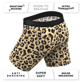 The Primal Passion | Naughty Cheetah Print Long Leg Ball Hammock® Pouch Underwear With Fly