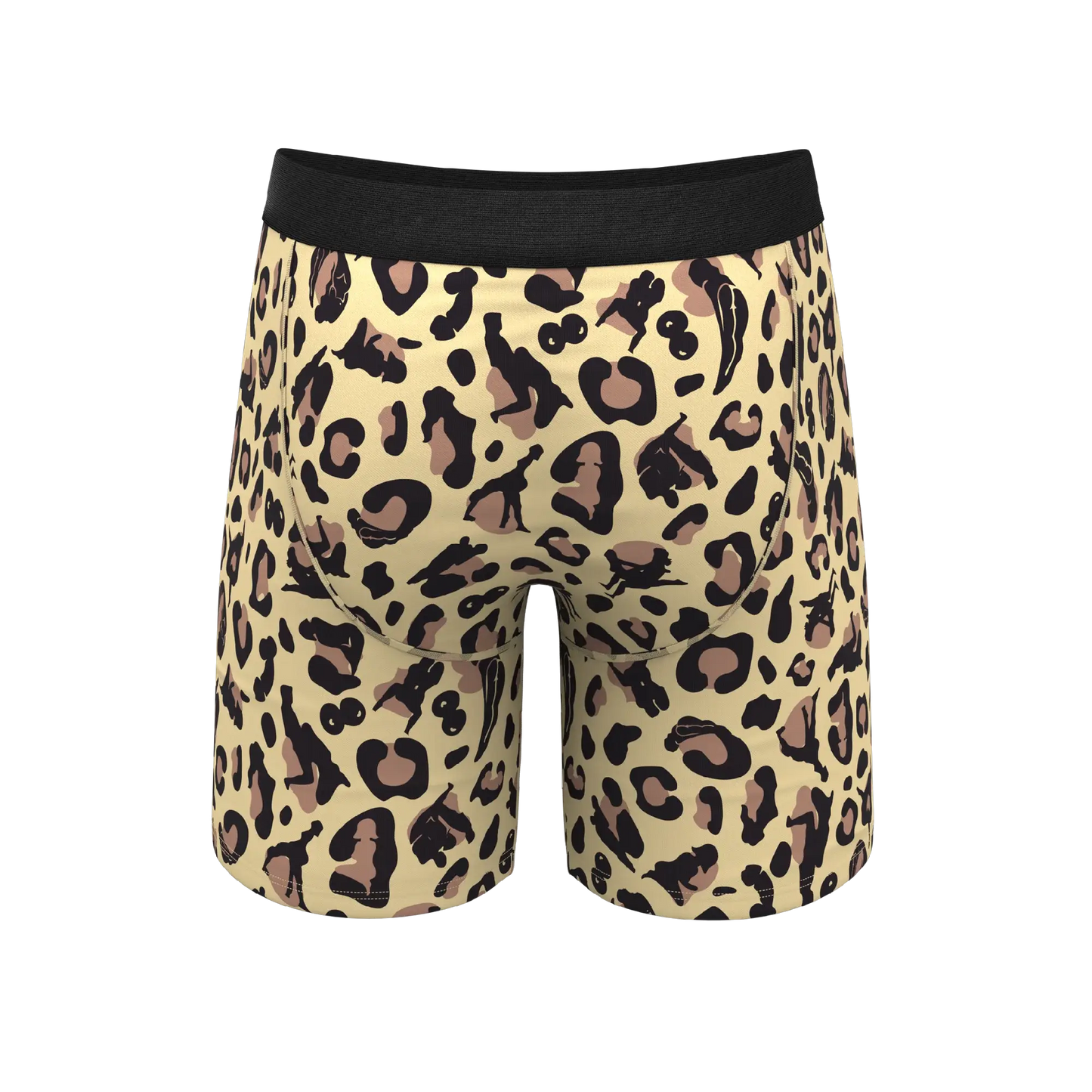 The Primal Passion | Naughty Cheetah Print Long Leg Ball Hammock® Pouch Underwear With Fly - Shinesty - Flyclothing LLC