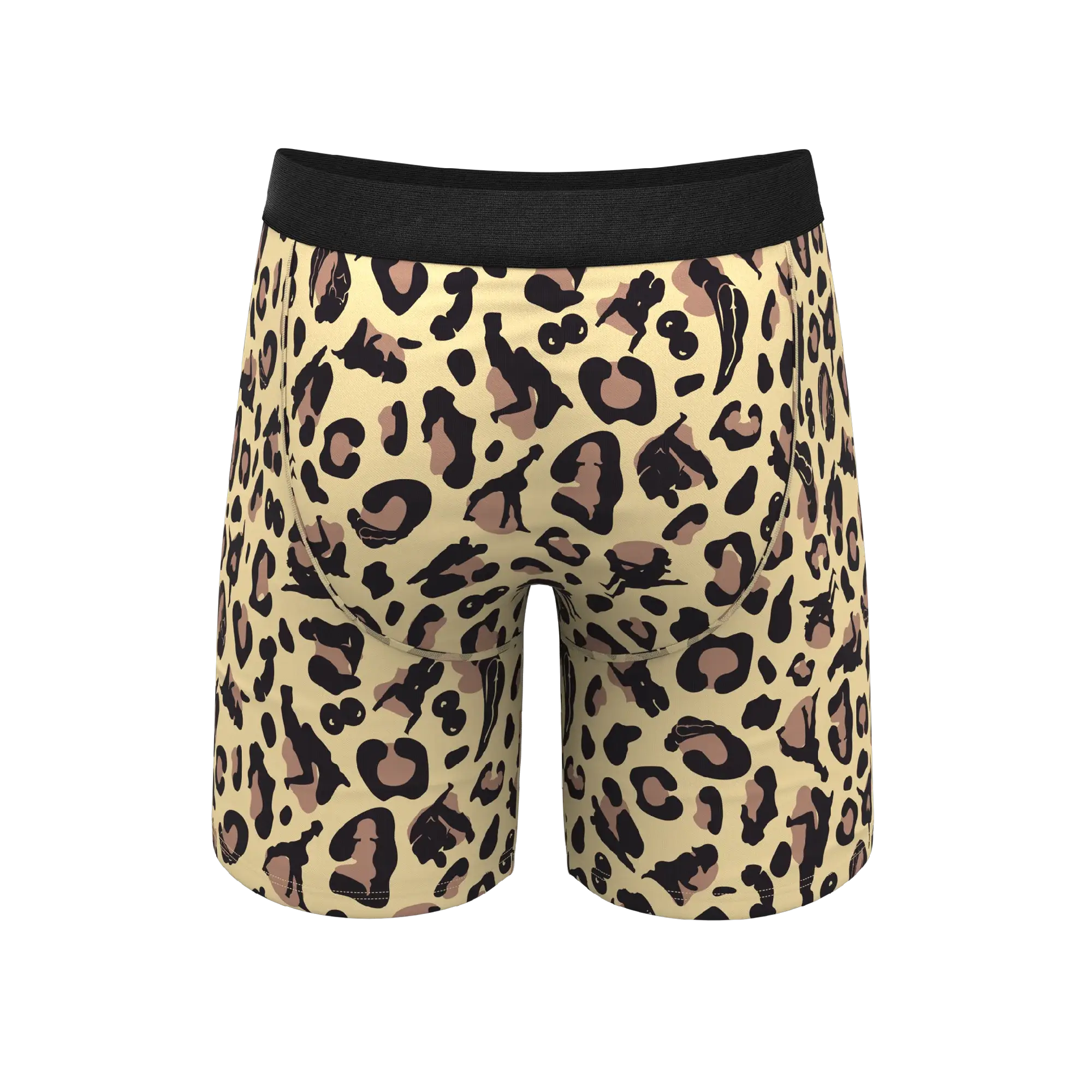 The Primal Passion | Naughty Cheetah Print Long Leg Ball Hammock® Pouch Underwear With Fly - Shinesty - Flyclothing LLC
