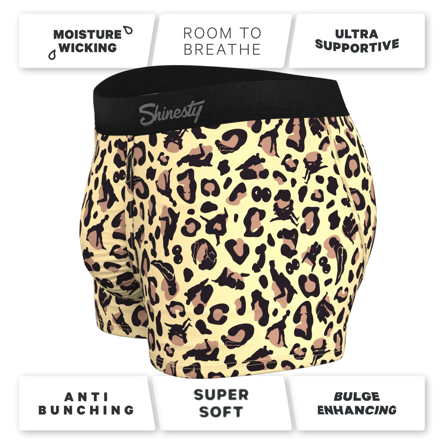 The Primal Passion | Naughty Cheetah Print Ball Hammock® Pouch Trunks Underwear - Shinesty - Flyclothing LLC
