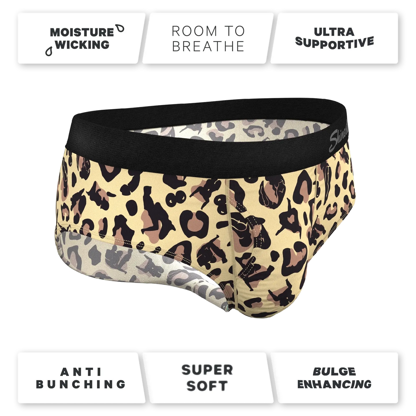 The Primal Passion | Naughty Cheetah Print Ball Hammock® Pouch Underwear Briefs - Shinesty - Flyclothing LLC
