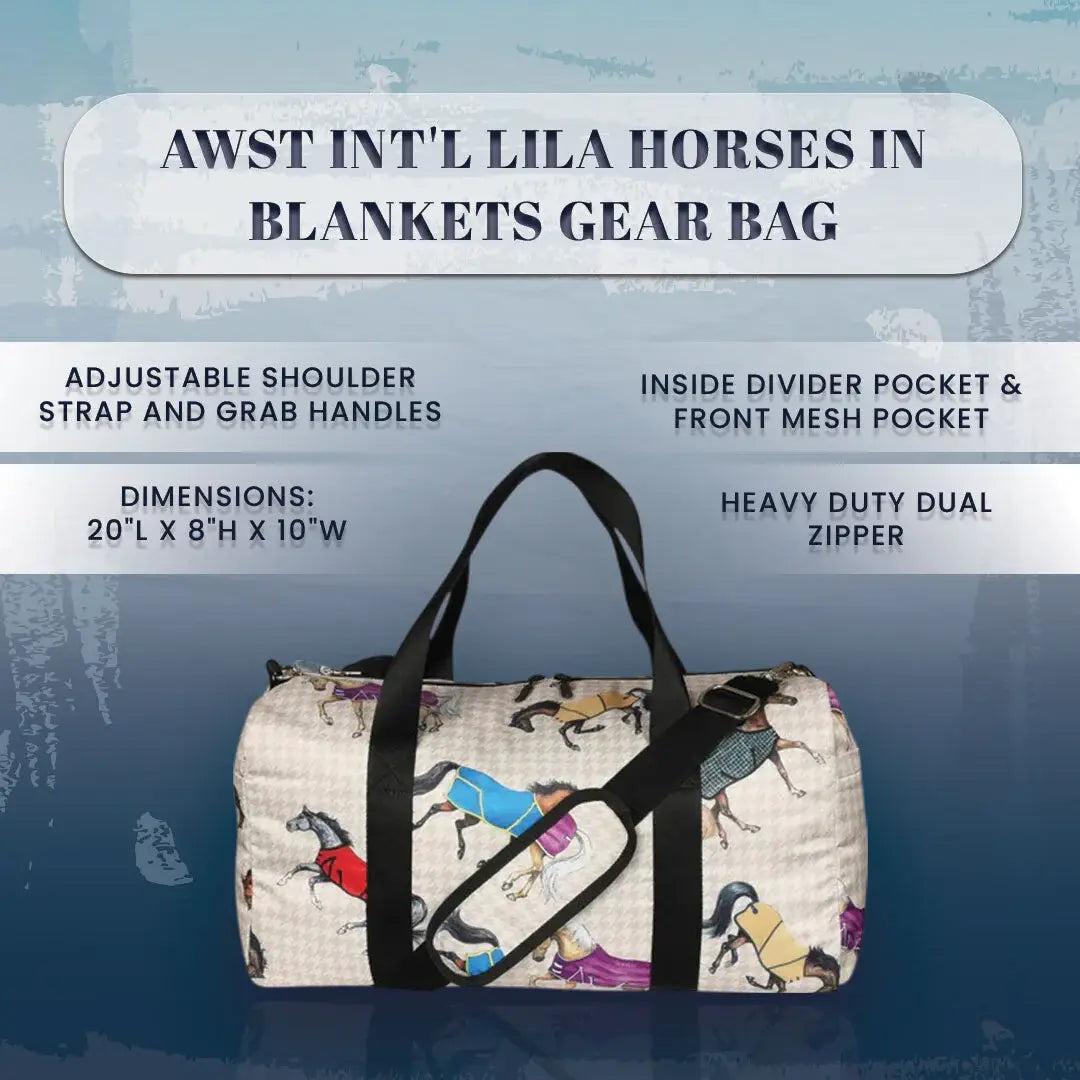 AWST Int'l Lila Horses in Blankets Gear Bag - Breeches.com - Flyclothing LLC