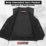 Desperado - Classic V Neck Side Laced Vest - GoLeather - Flyclothing LLC