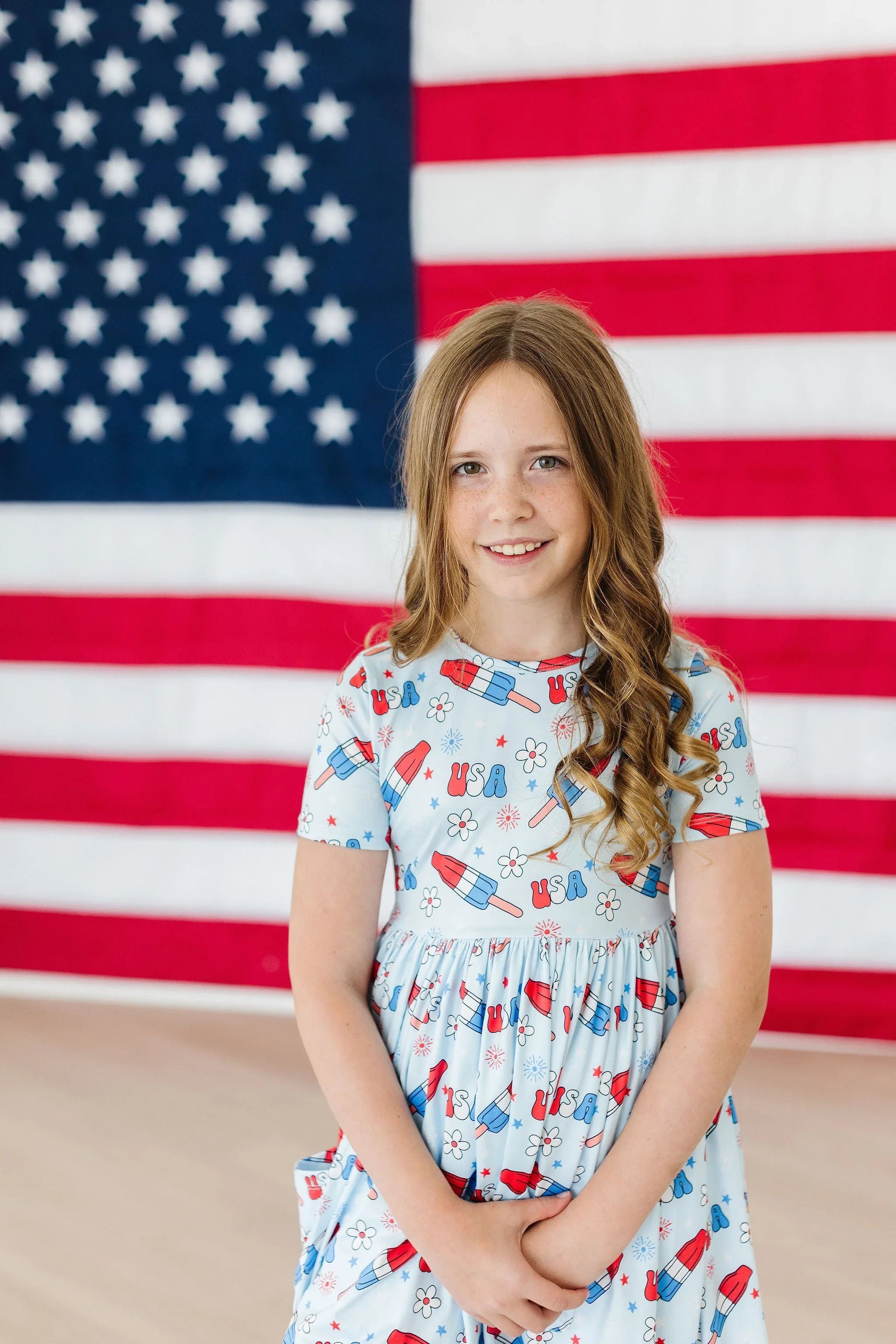 Proudly Patriotic S/S Pocket Twirl Dress - Mila & Rose ® - Flyclothing LLC