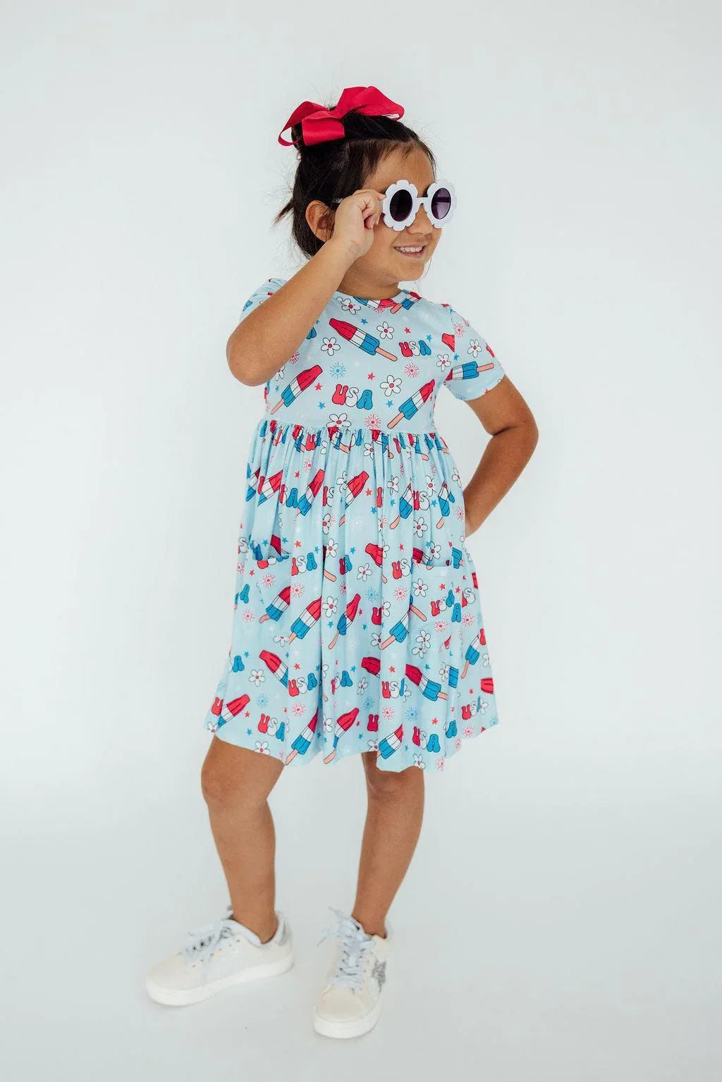 Proudly Patriotic S/S Pocket Twirl Dress - Mila & Rose ® - Flyclothing LLC