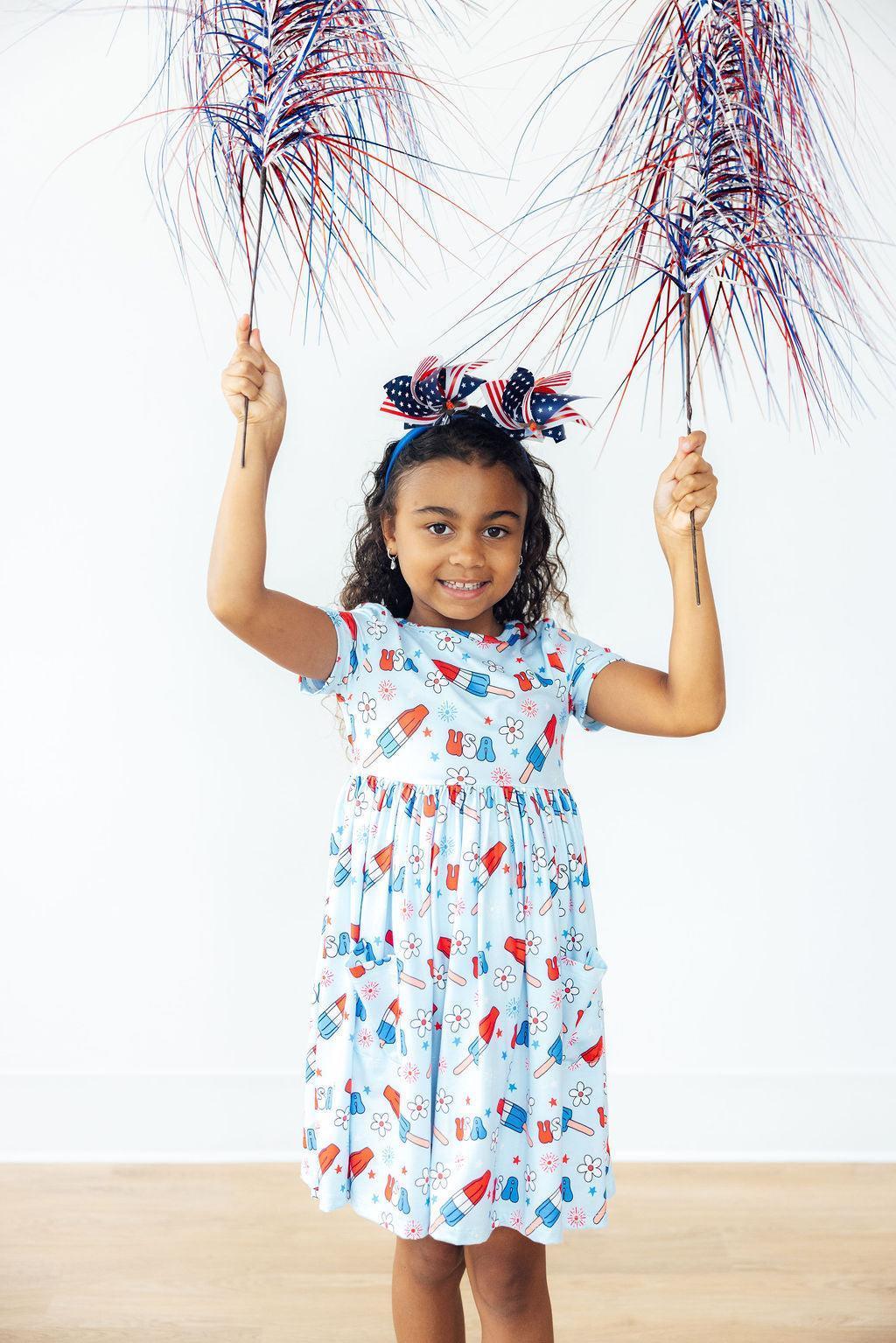 Proudly Patriotic S/S Pocket Twirl Dress - Mila & Rose ® - Flyclothing LLC