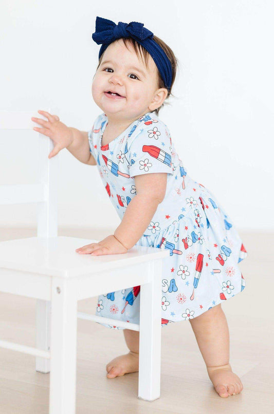 Proudly Patriotic S/S Twirl Bodysuit - Mila & Rose ® - Flyclothing LLC