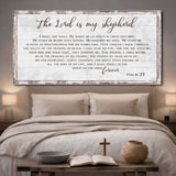 Psalm 23 - The Lord Is My Shepherd Sign III - Tailored Canvases - Flyclothing LLC