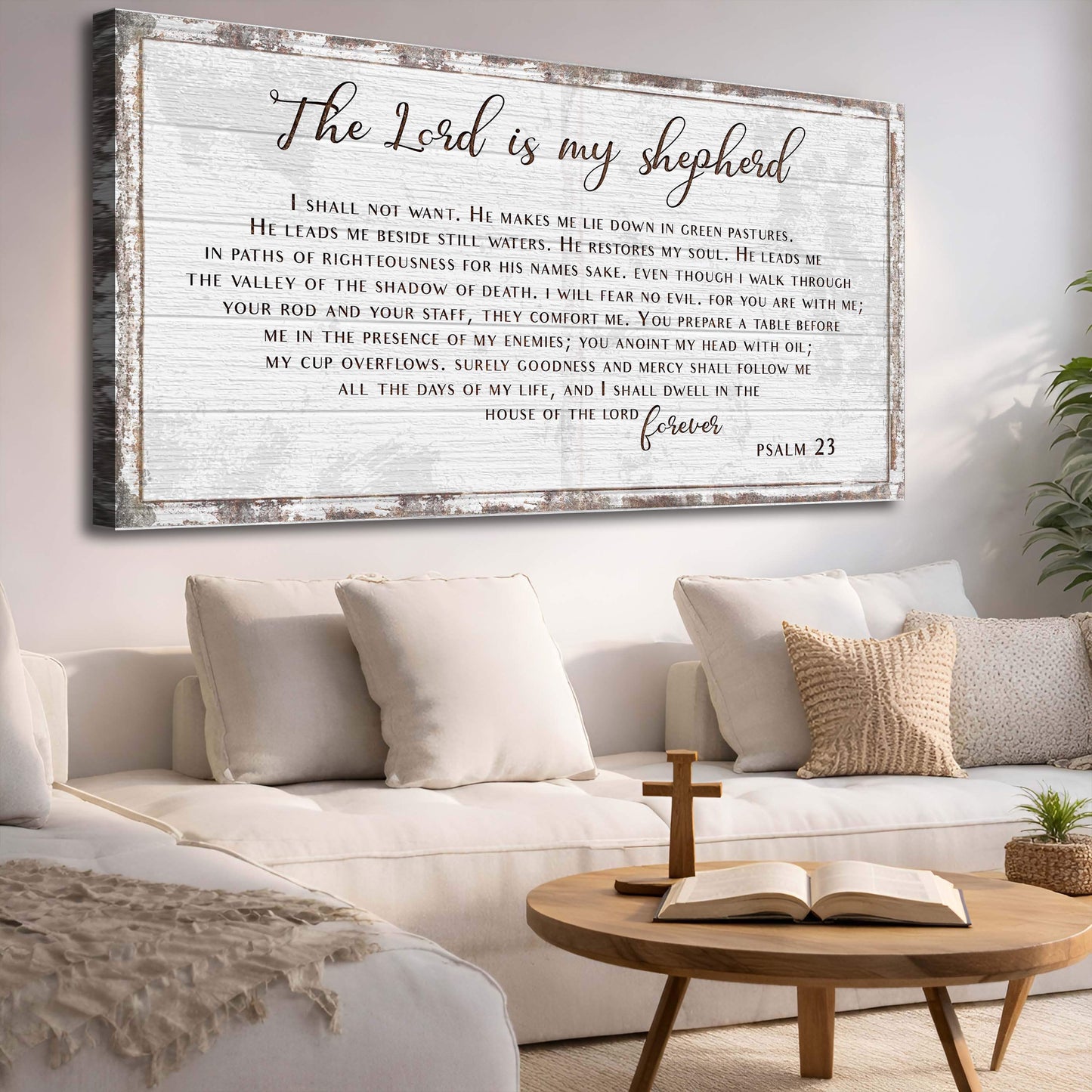 Psalm 23 - The Lord Is My Shepherd Sign III - Tailored Canvases - Flyclothing LLC