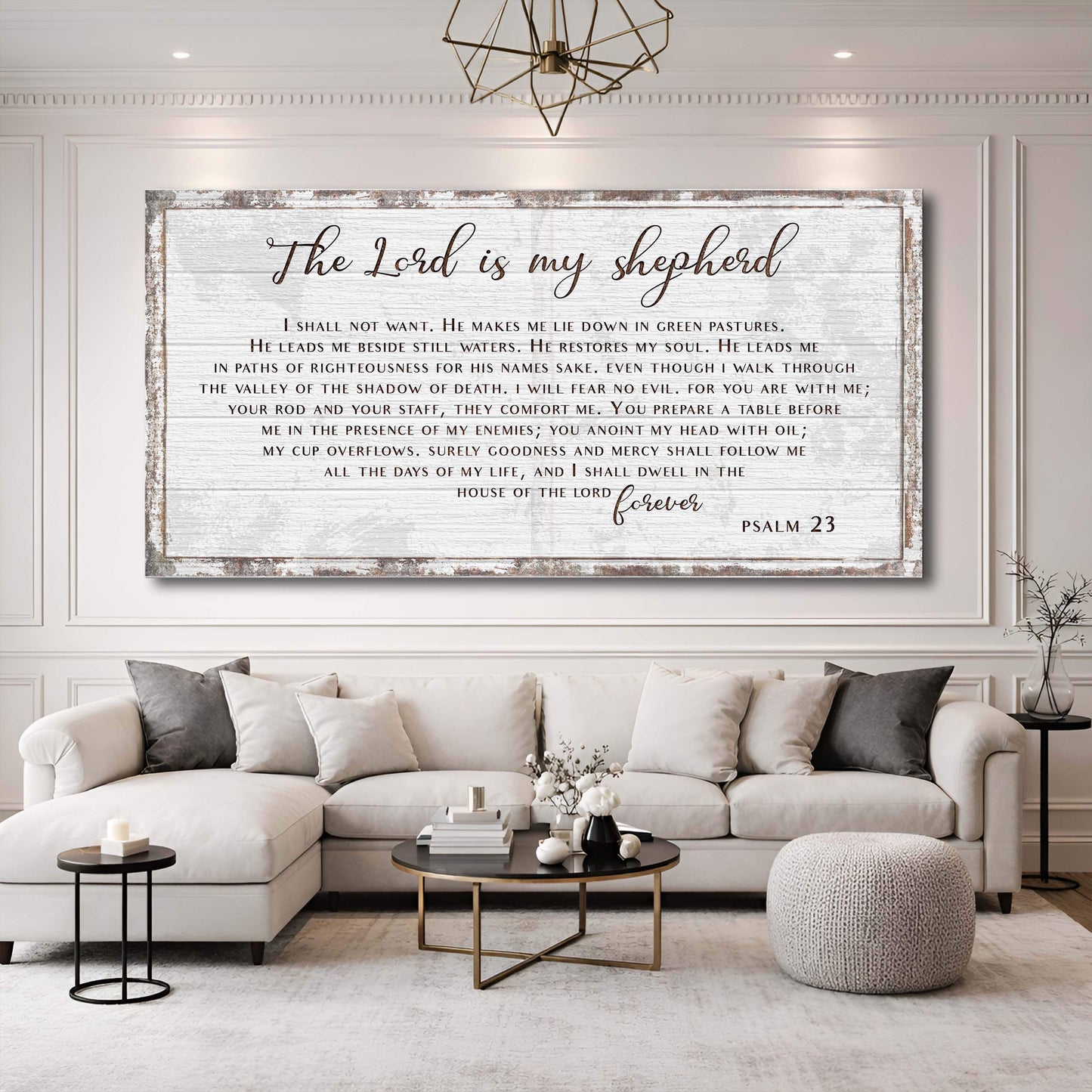 Psalm 23 - The Lord Is My Shepherd Sign III - Tailored Canvases - Flyclothing LLC