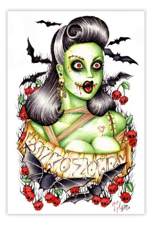 Black Market Art Company Psycho Zombie Print - Black Market Art Company - Flyclothing LLC
