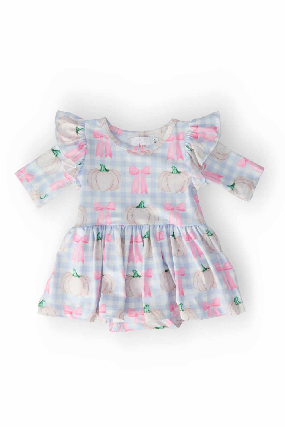 SALE Pumpkin Picnic Twirl Flutter Bodysuit - Mila & Rose ® - Flyclothing LLC