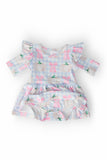 Pumpkin Picnic Twirl Flutter Bodysuit