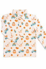 Pumpkin Spice Pups L/S Polo - Mila & Rose ® - Flyclothing LLC