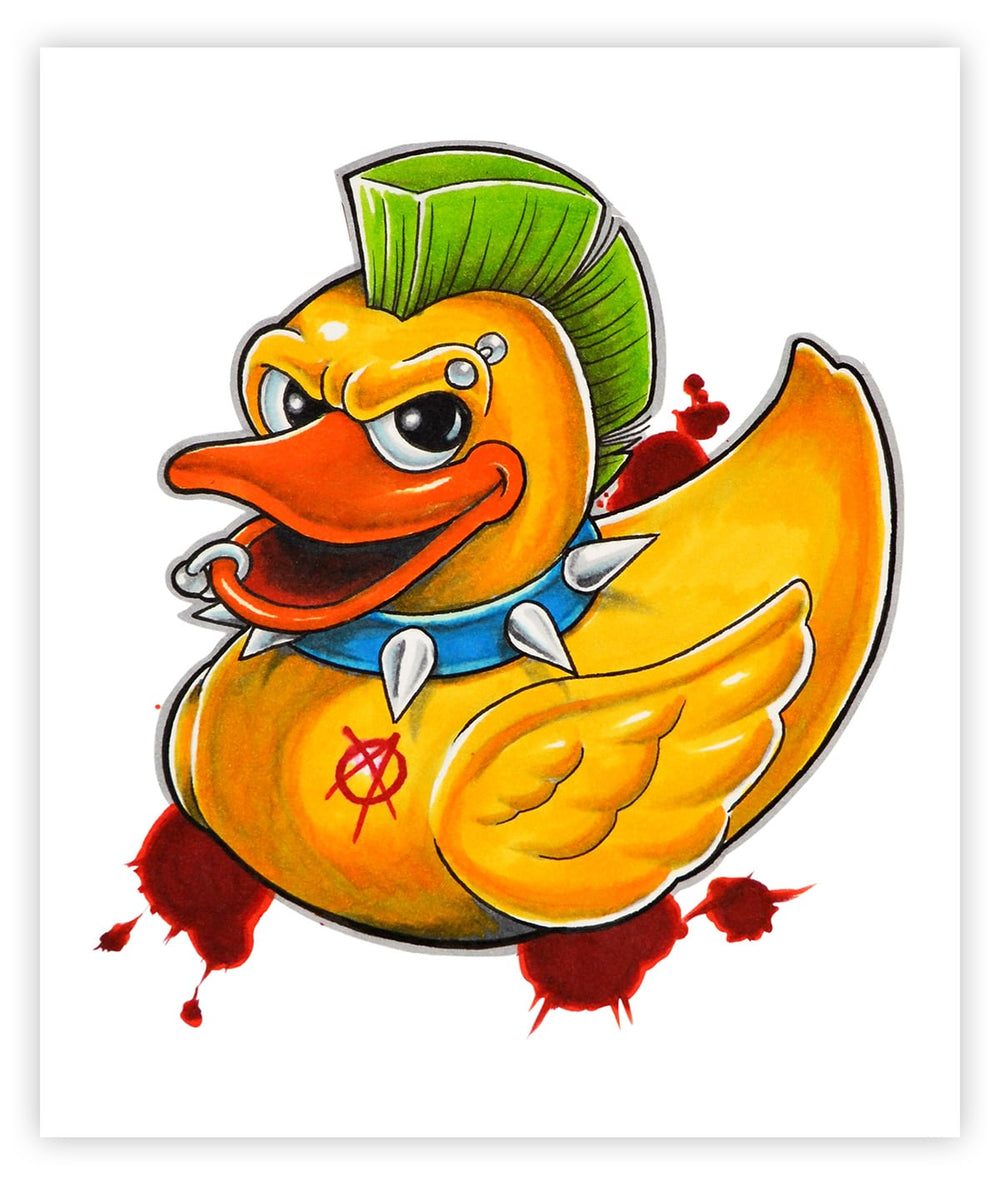 Black Market Art Company Punk Rock Duck Print