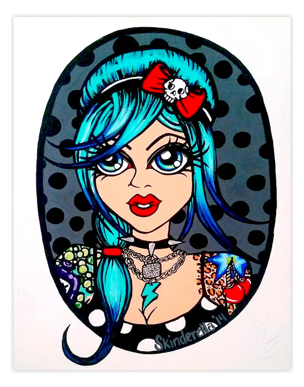 Black Market Art Company Punker Girl Print