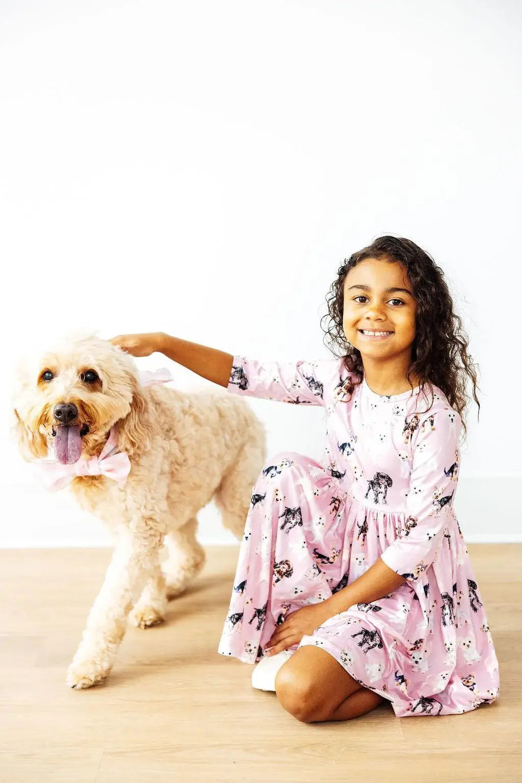 Puppy Kisses 3/4 Sleeve Pocket Twirl Dress - Mila & Rose ® - Flyclothing LLC