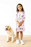 Puppy Kisses 3/4 Sleeve Pocket Twirl Dress - Mila & Rose ® - Flyclothing LLC