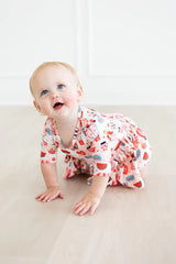 Puppy Love 3/4 Sleeve Twirl Bodysuit - Mila & Rose ® - Flyclothing LLC