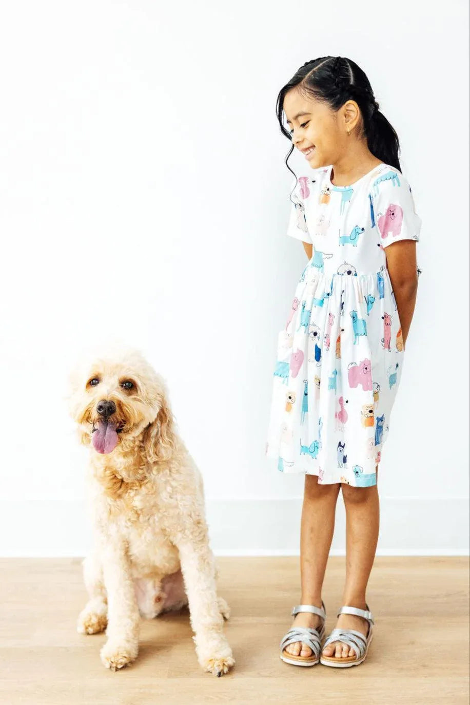 Puppy Pals S/S Pocket Twirl Dress - Mila & Rose ® - Flyclothing LLC