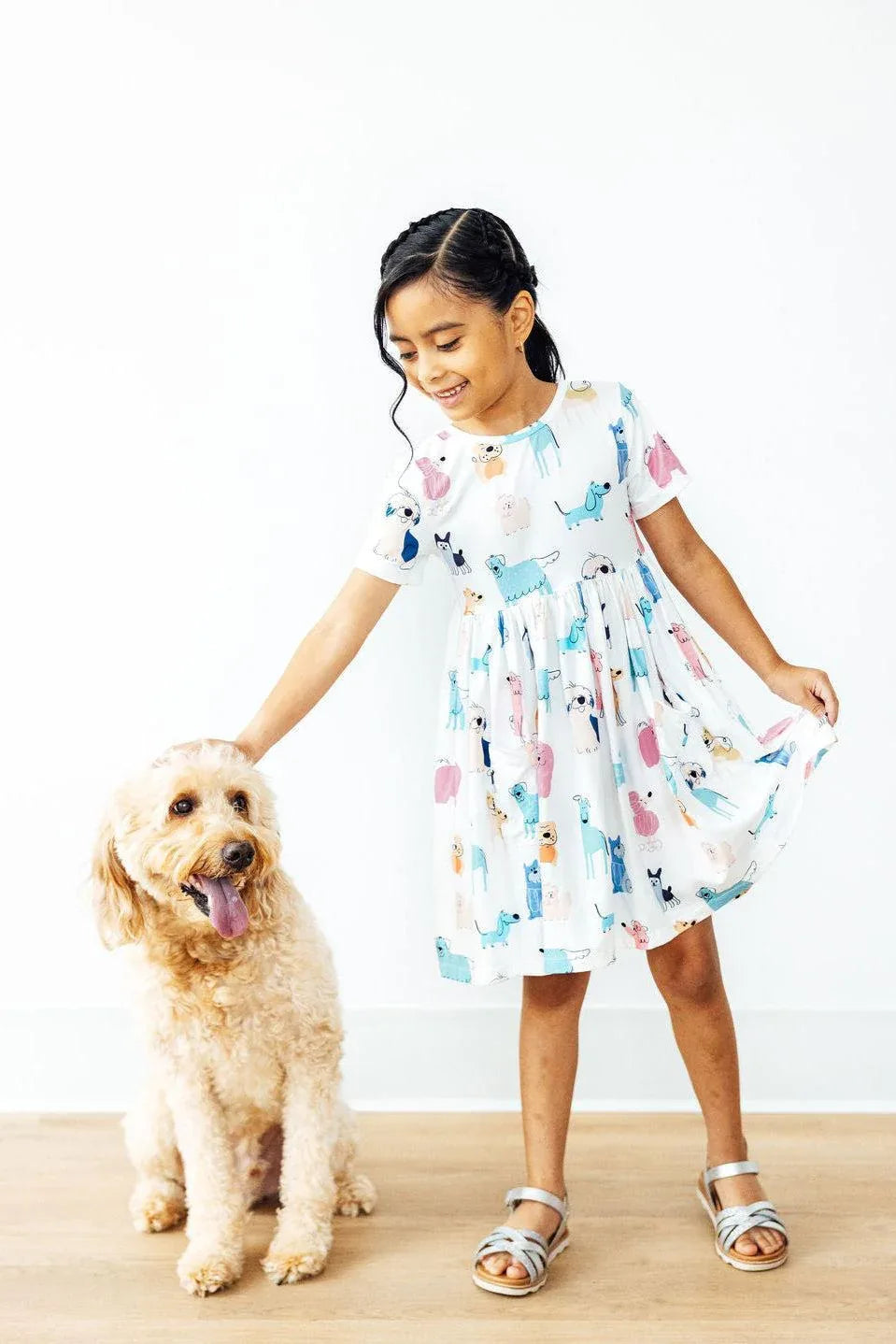 Puppy Pals S/S Pocket Twirl Dress - Mila & Rose ® - Flyclothing LLC