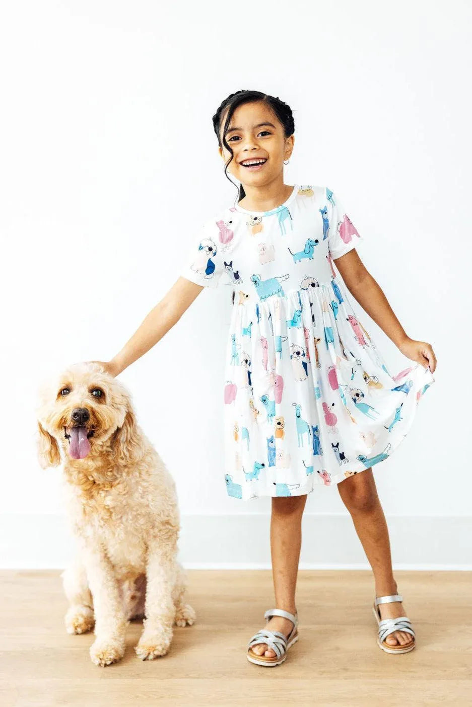 Puppy Pals S/S Pocket Twirl Dress - Mila & Rose ® - Flyclothing LLC