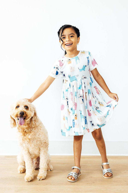 Puppy Pals S/S Pocket Twirl Dress - Mila & Rose ® - Flyclothing LLC