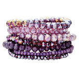 9PCS Faceted Bead Stretch Bracelets - Madeline Love - Flyclothing LLC
