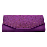 Bling Solid Rectangle Evening Clutch Crossbody Bag - Madeline Love - Flyclothing LLC