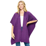 Bling Solid Ruana Poncho - Madeline Love - Flyclothing LLC
